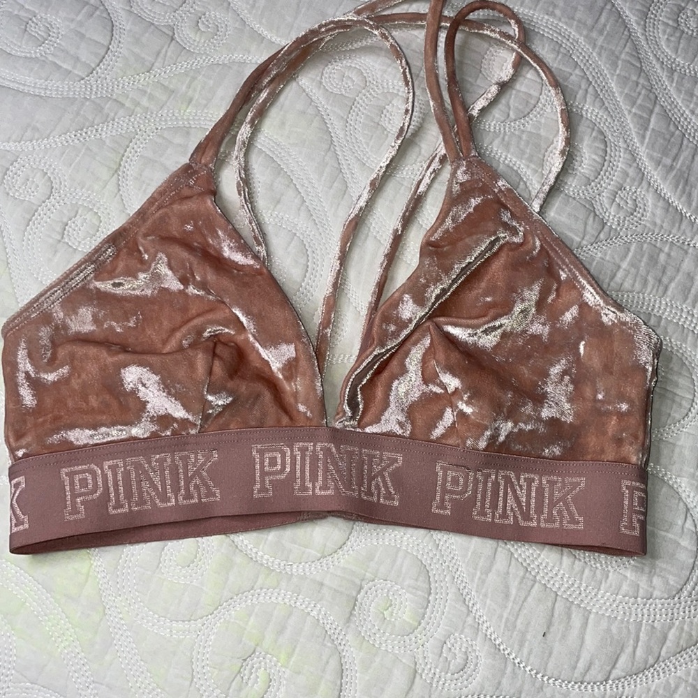 VS PINK Velvet Bralette Size Small